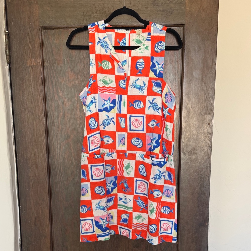Beachy Magaschoni 100% Linen Sleeveless Dress / Cover Up - Picture 1 of 6